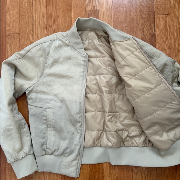 Lululemon nonstop bomber reversible jacket tan size 8 - Picture 2 of 4